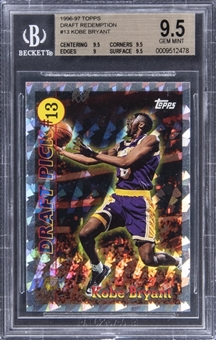 1996-97 Topps Draft Redemption #13 Kobe Bryant Rookie Card – BGS GEM MINT 9.5